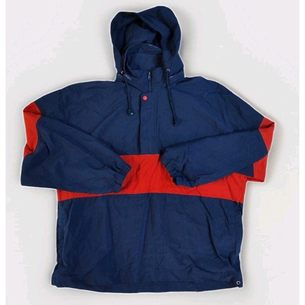 Fremantle Action Wear Men's XL Jacket  100% Nylon Blue And Red Fast Shipping VTG